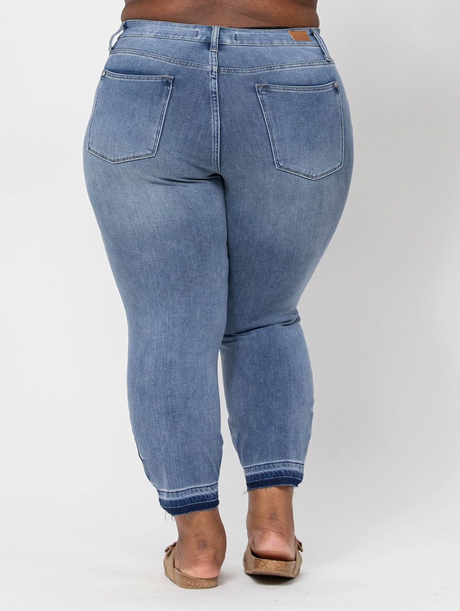 Curvy Danielle Undone Hem Boyfriend Jean By Judy Blue