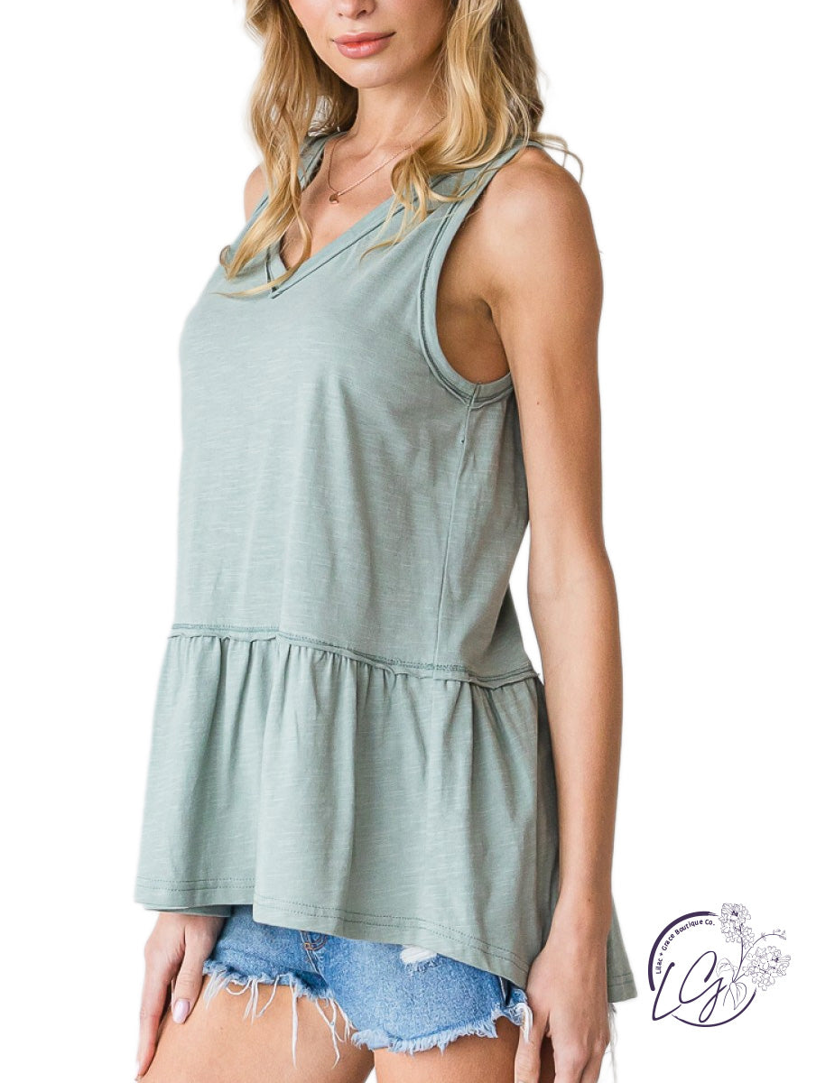 High Standards Knit Babydoll Tank