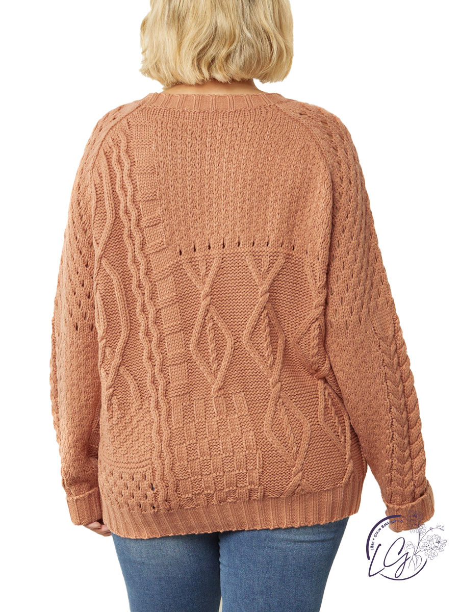 Curvy Long Winter Days Knit Sweater