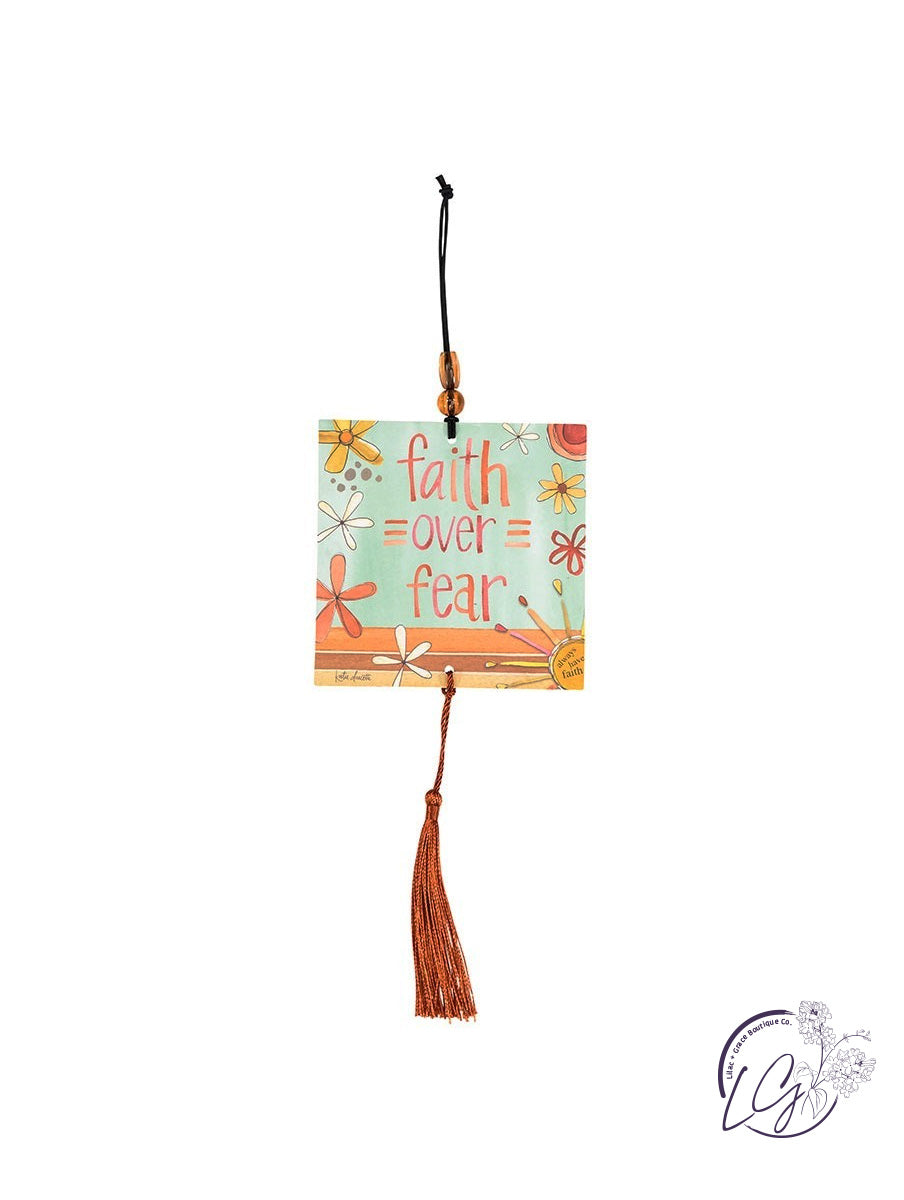 Square Air Freshener 2 Pack - Faith over Fear