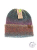 Multi-Colored Slouchy Mohair Cuffed CC Beanie