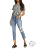 Most Wanted Mid Rise Straight Leg Capri Jeans