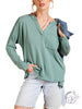 Relaxed V-Neck Lounge Top