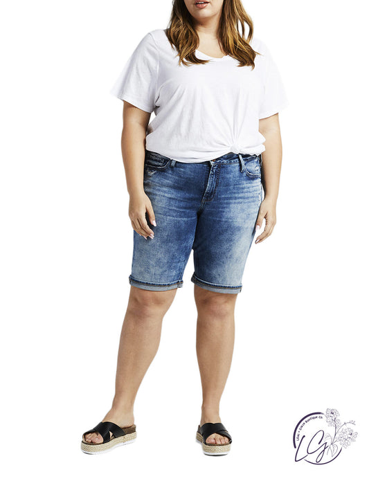 Curvy Elyse Mid Rise Bermuda Short