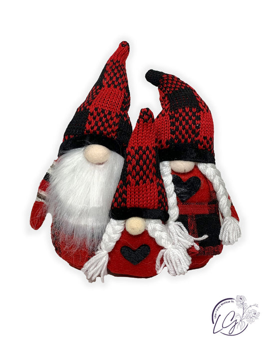 Winter Red Gnome Family Tabletop