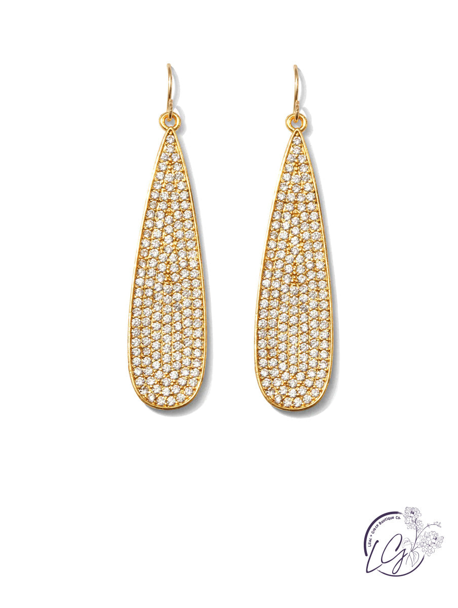 Pave Teardrop Earrings