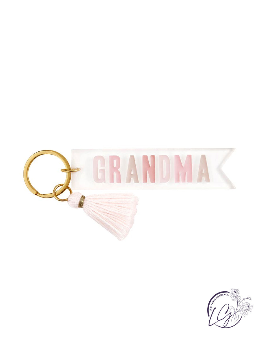 Acrylic Key Tag - Girl Mom