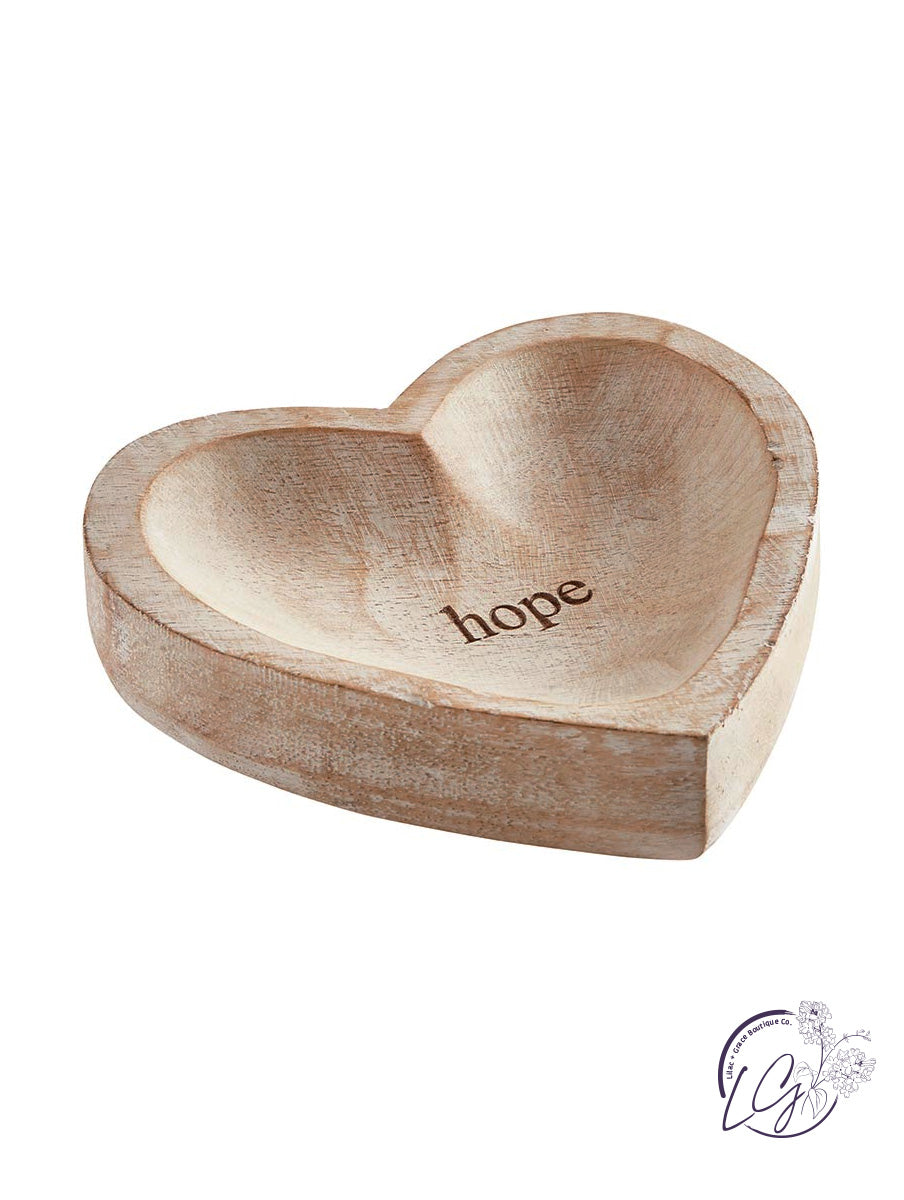 Wood Heart Trays