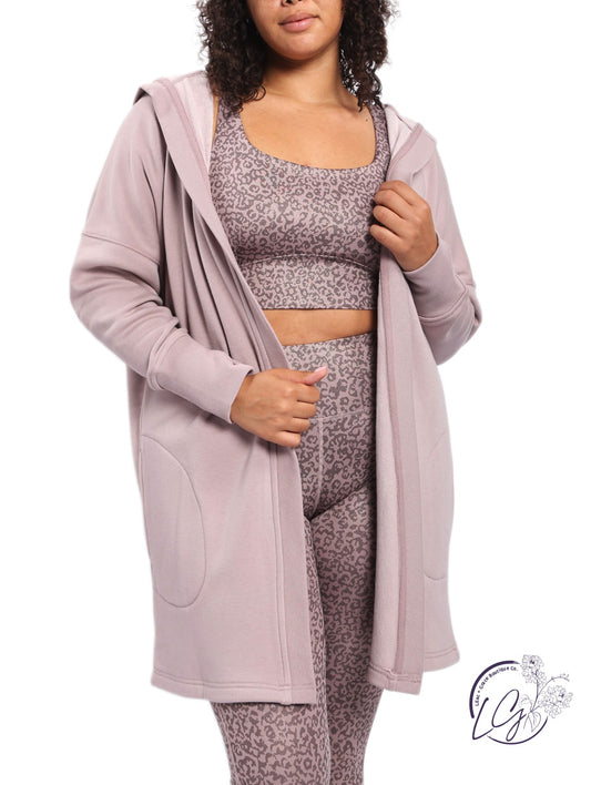 Curvy Longline Cardigan with Fleece Lining