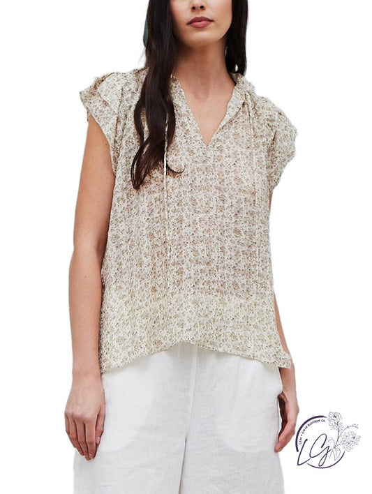 Not Falling For It Printed Blouse