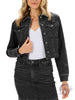 Greyson Black Denim Cropped Jacket By Judy Blue