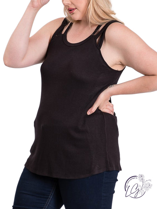 Curvy Sleeveless Tank Top