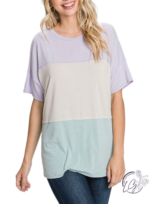 Curvy Whole Lot of Soul Colorblocked Tee