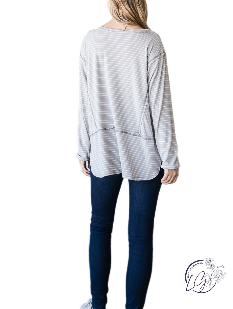 The Finest Striped Henley Top