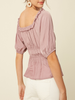 Love Story Peplum Top in Mauve