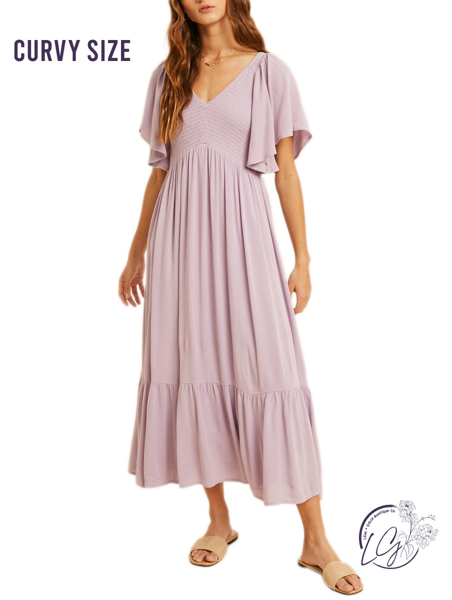 Curvy Aurora Breeze Midi Dress