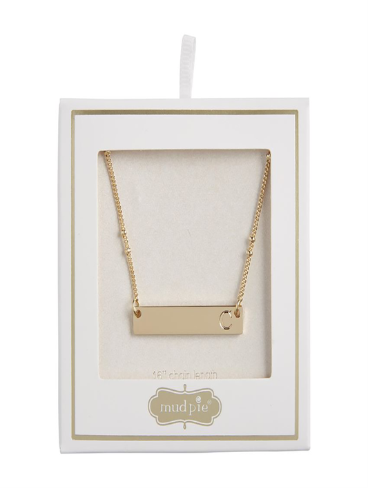 Initial Bar Necklace