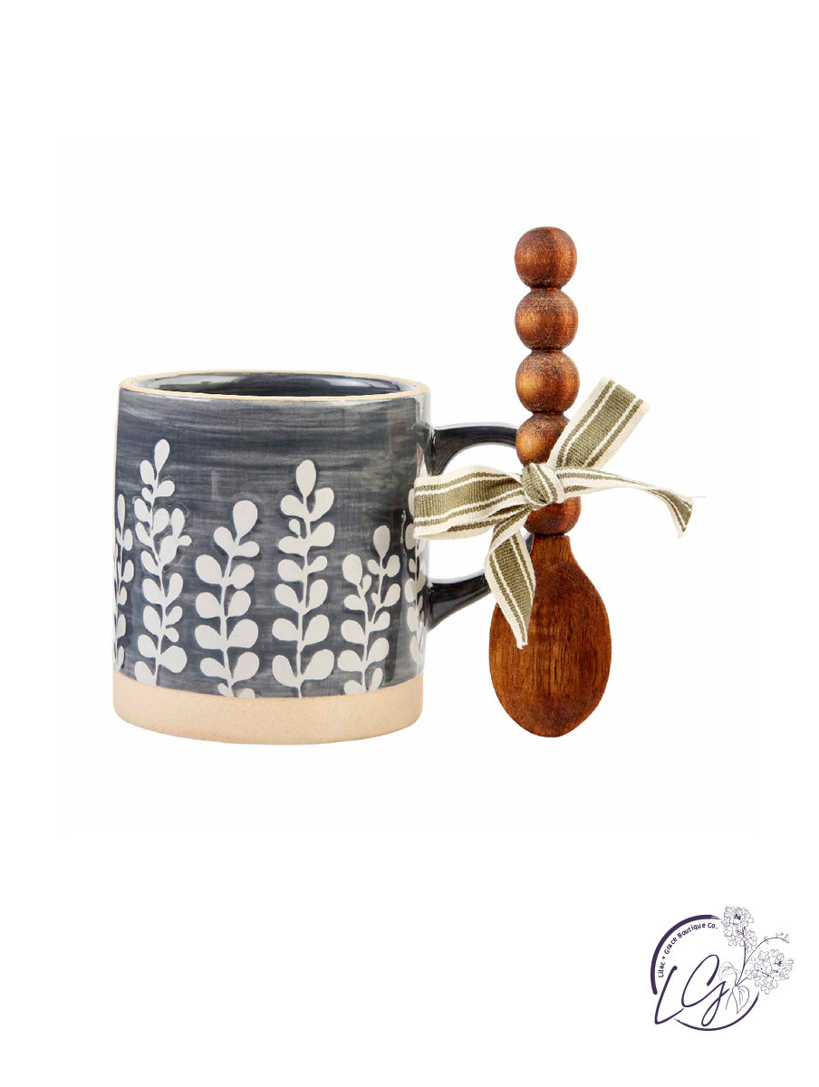 LEAF MUG & SPOON SET