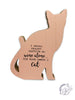 WOOD CAT CUTOUT TABLETOP SIGN