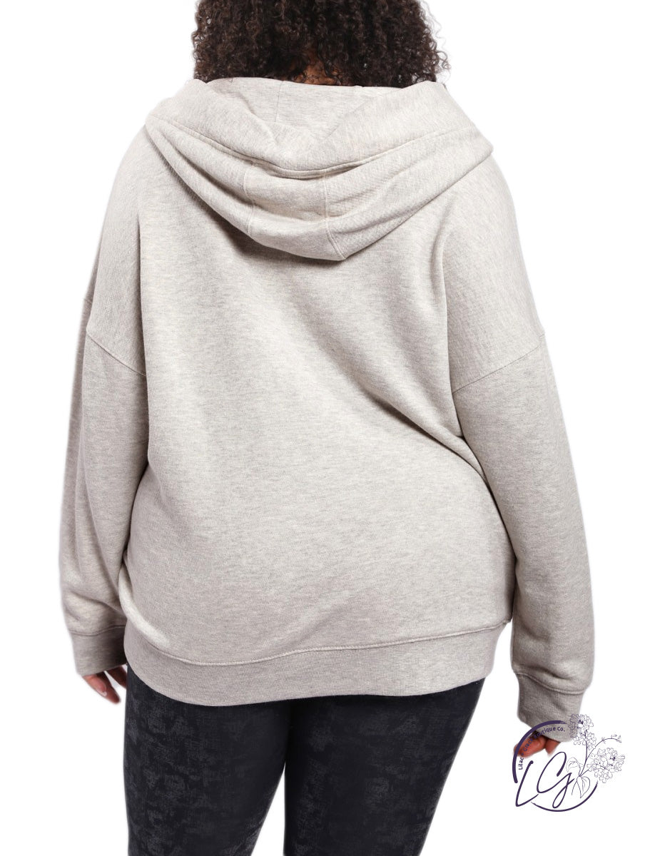 Curvy Essential V Hooded Pullover