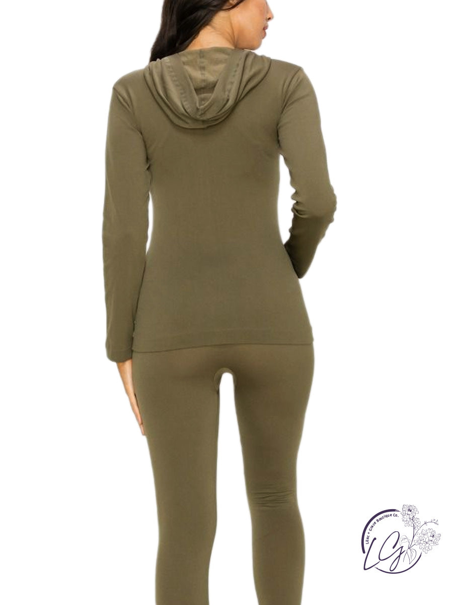 Seamless fleece Lined Hoodie