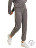 Draped Fleece-lined Jogger Pants