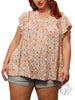 Curvy Paisley Print V-Neck Tunic