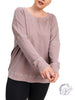 Curvy Ribbed Roundneck Pullover