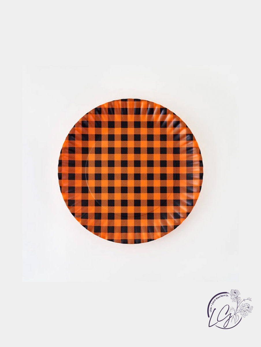 Halloween Gingham Platter