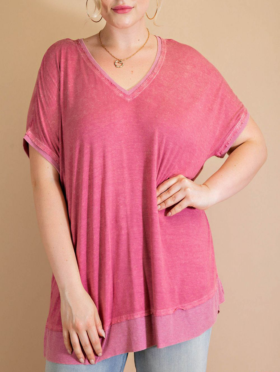 Curvy Feeling Just Right Ribbed Tee