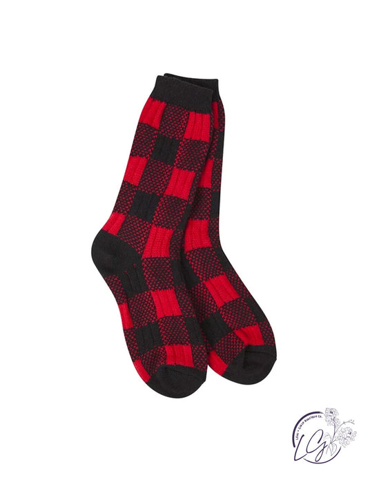 Team Plaid Crew Socks