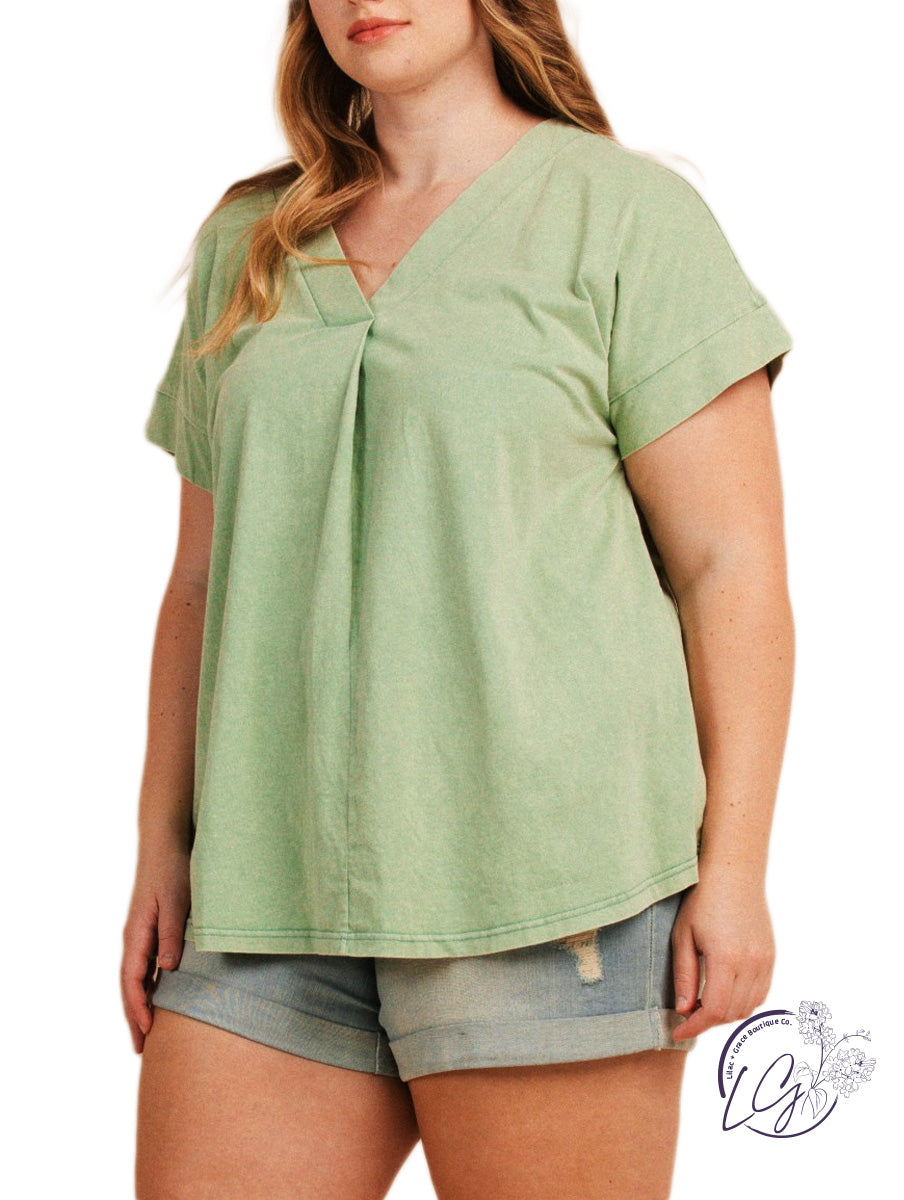 Curvy Windup  Short Sleeves T-shirt