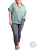 Curvy Time Will Tell Short Sleeve Blouse