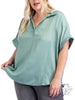 Curvy Time Will Tell Short Sleeve Blouse