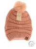 Super Soft Matching Fur Pom CC Beanie