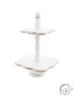 WHITE BEADED TIERED SERVER