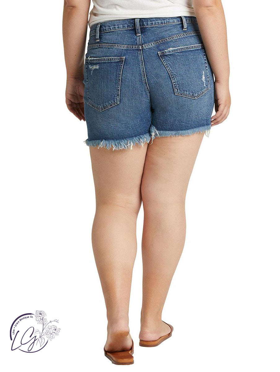 Curvy Not Your Boyfriend's High Rise Shorts by Silver Jeans