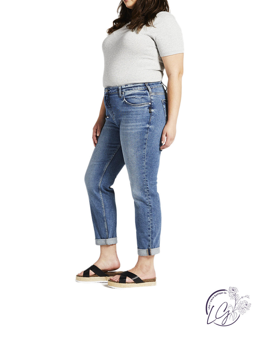 Curvy Beau Mid Rise Slim Leg Jeans