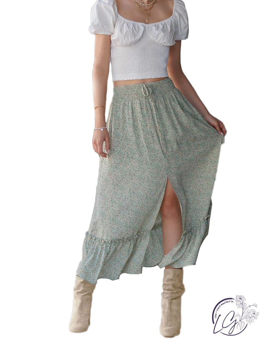 Time For Summer Front Slit Skirt