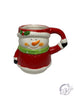 Red Sweater Santa & Snowman Mug