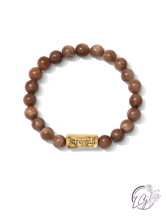 Jade Stone Bracelet with Sentiment