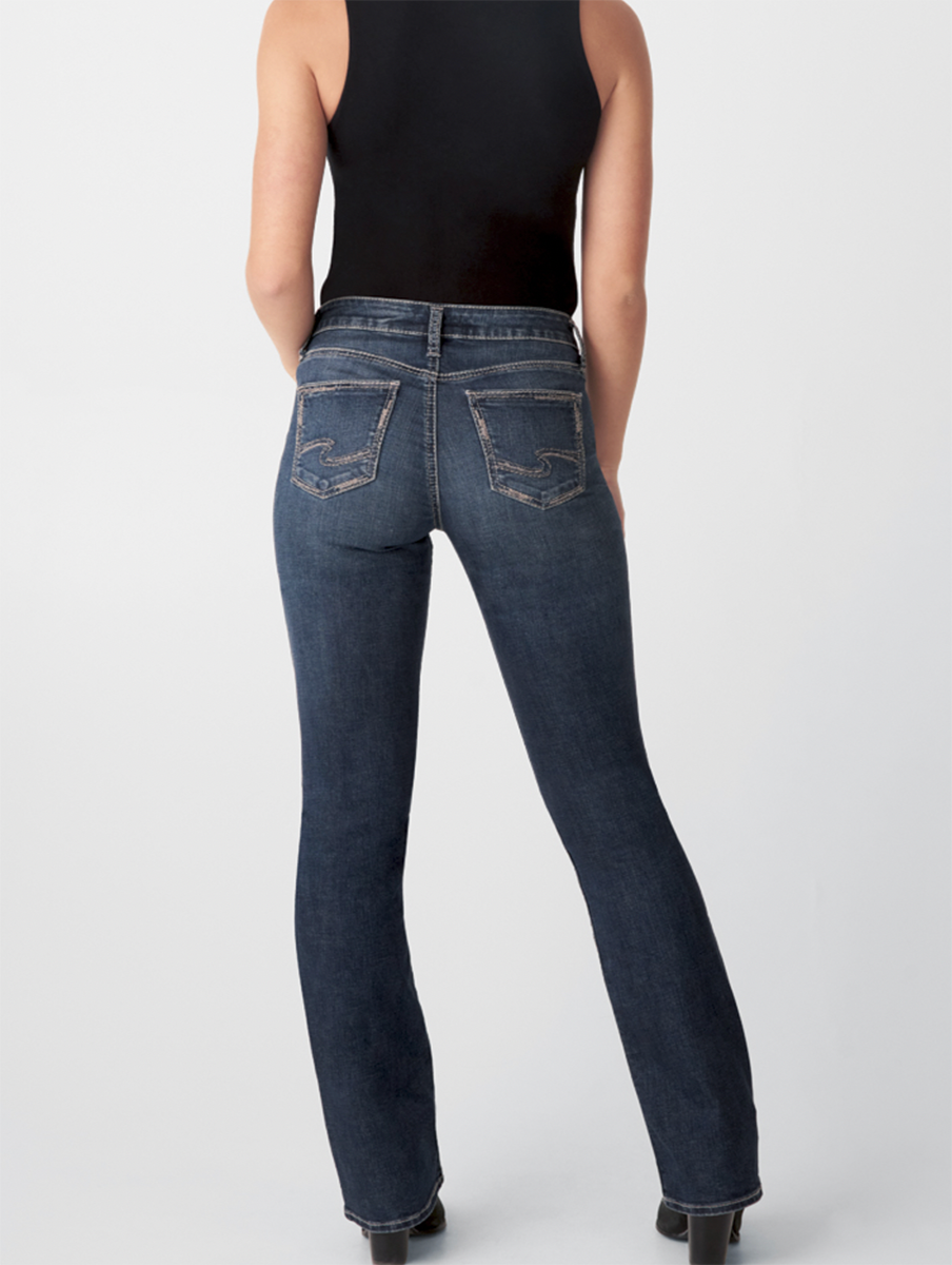 Suki Mid-Rise Slim Bootcut Jeans by Silver Jeans