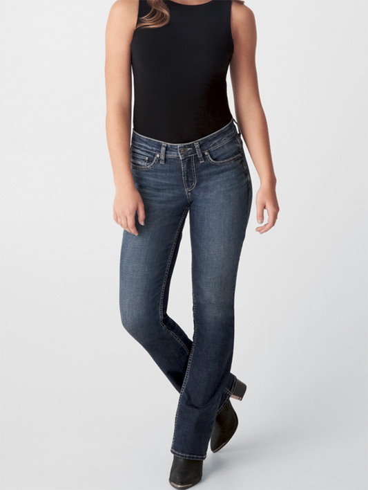 Suki Mid-Rise Slim Bootcut Jeans by Silver Jeans