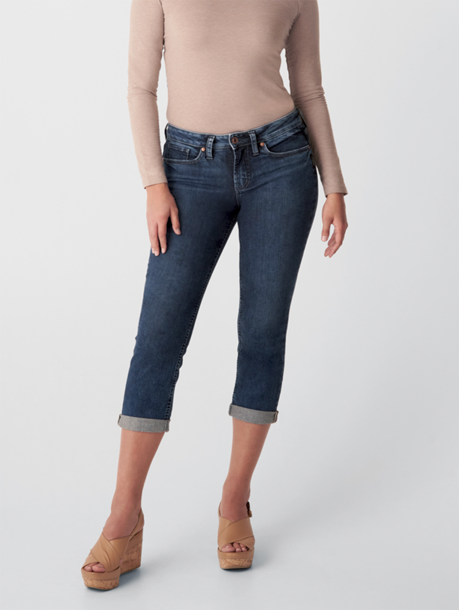 Suki Mid-Rise Capri by Silver Jeans