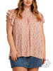 Curvy Floral Printed Woven Top