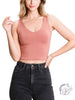 Sunny Days Cropped V-Neck Tank