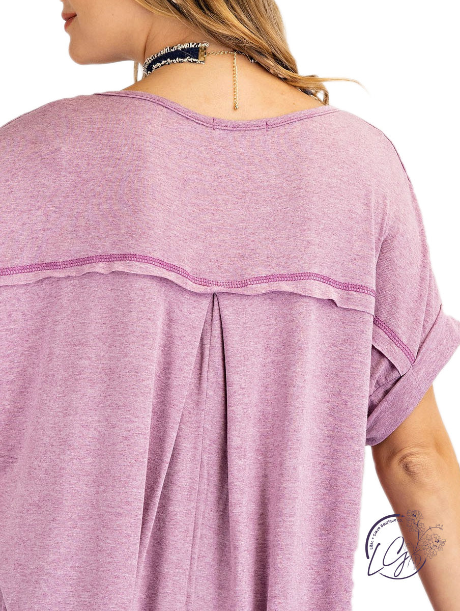 Creative Days Ahead Soft Light Weight Hi Low Knit Tunic Top