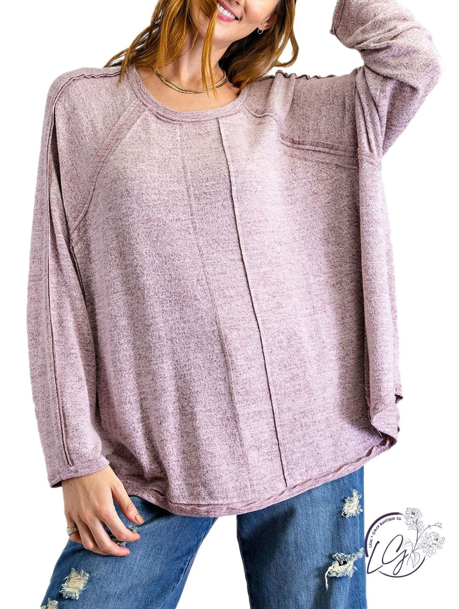 BRUSHED HACCI BOXY PULLOVER