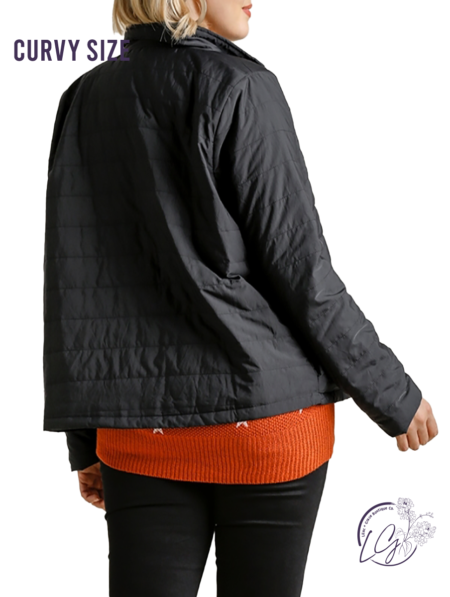 Curvy Stand With Me Zip-Up Jacket