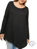 Curvy Daylight Hours Asymmetrical Long Sleeve